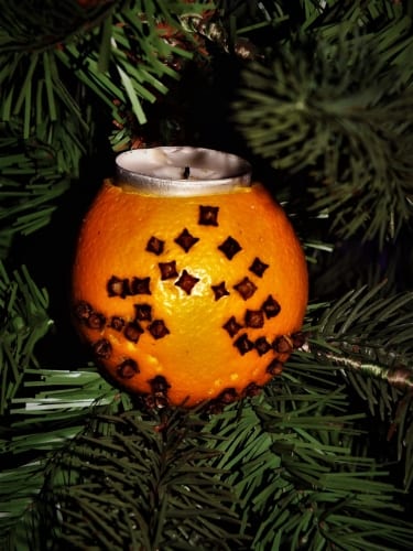 Vánoční pomerančová svíčka