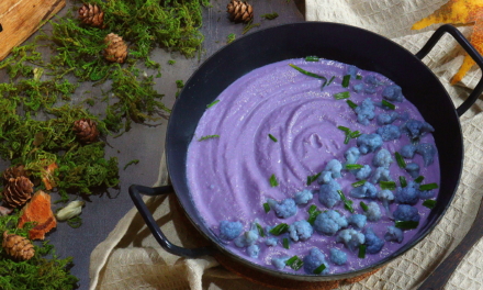 Polévka z fialového květáku